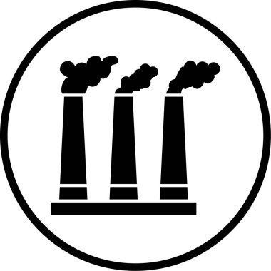 Fabrika. Web simgesi basit illüstrasyon