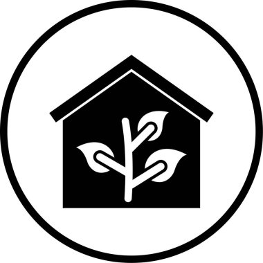 eco House simge vektör çizim 