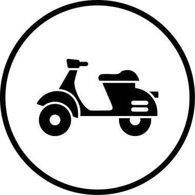 motosiklet simgesi, vektör illüstrasyonu