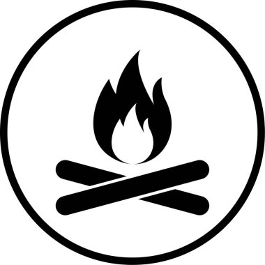 ateş alev ikonu vektör illüstrasyonuName