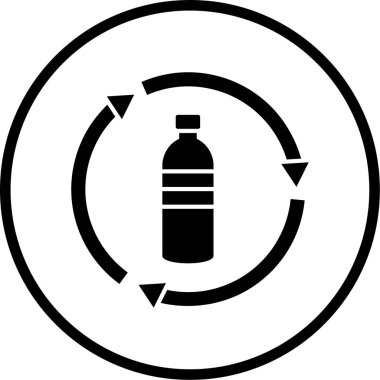 su şişesi simgesi, vektör illüstrasyonu