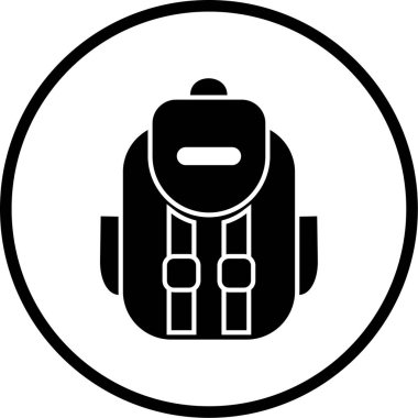 Sırt çantası. Web simgesi basit illüstrasyon