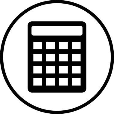 Hesap makinesi. Web simgesi basit tasarım