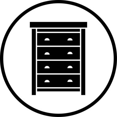 Dolap. Web simgesi basit illüstrasyon