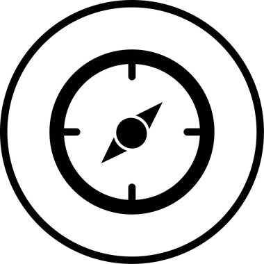 Pusula. Web simgesi basit illüstrasyon