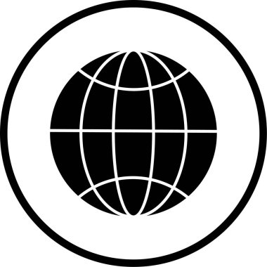 Dünya. Web simgesi basit illüstrasyon