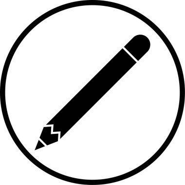 Kalem. Web simgesi basit illüstrasyon