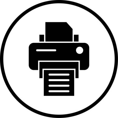 Yazıcı. Web simgesi basit illüstrasyon