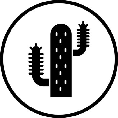 Kaktüs. Web simgesi vektör illüstrasyonu