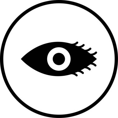 Göz. Web simgesi basit illüstrasyon