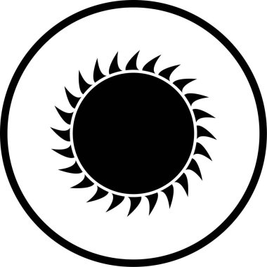 Güneş. Web simgesi basit illüstrasyon