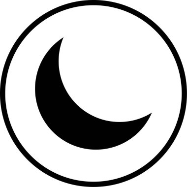 Ay. Web simgesi basit illüstrasyon