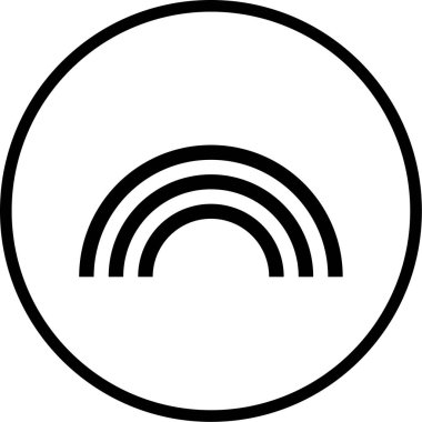 Gökkuşağı. Web simgesi vektör illüstrasyonu