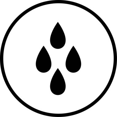 Su bırakma simgesinin vektör illüstrasyonu