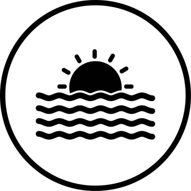 Vektör güneş simgesi illüstrasyonu