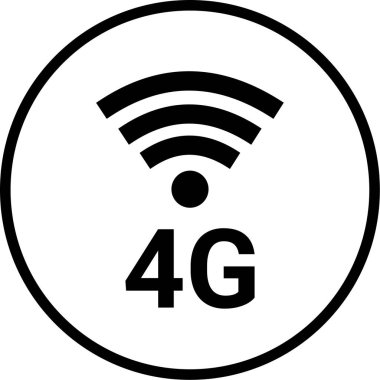 4g simgesinin vektör illüstrasyonu
