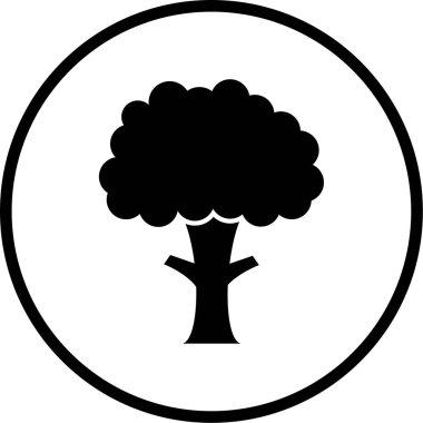 Ağaç. Web simgesi basit illüstrasyon