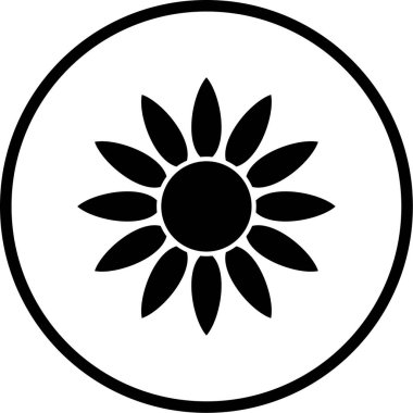 çiçek simgesi vektör illüstrasyonu