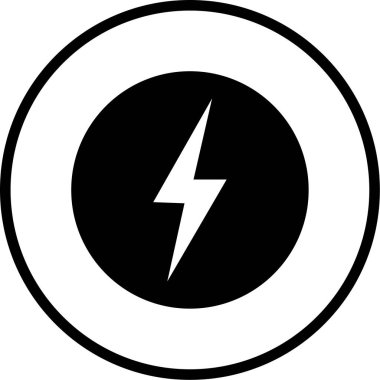 Şimşek simgesinin vektör illüstrasyonu