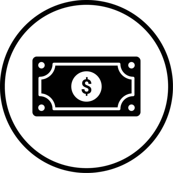 Dolar Pictograma Web Ilustrație Simplă — Vector de stoc