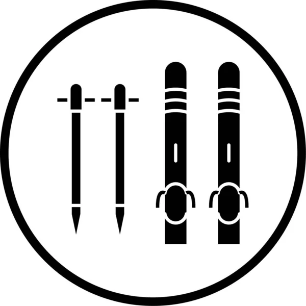 Icona Illustrativa Uso Personale Commerciale Sci — Vettoriale Stock