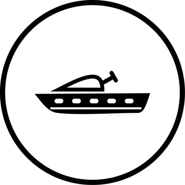 Illustration Icon Personal Commercial Use Boat — стоковый вектор