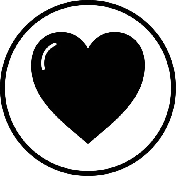 Herz Symbol Vektorabbildung — Stockvektor