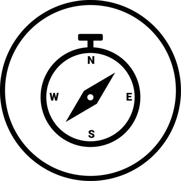 Kompas Webová Ikona Jednoduchá Ilustrace — Stockový vektor