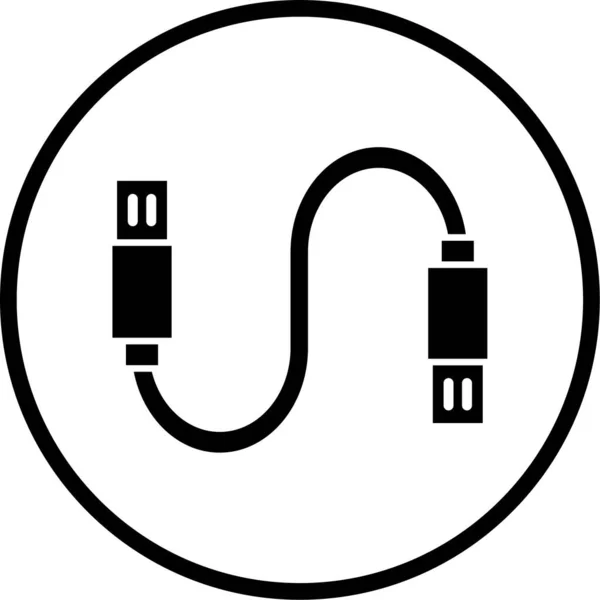 Usb Plug Icona Illustrazione Vettoriale — Vettoriale Stock