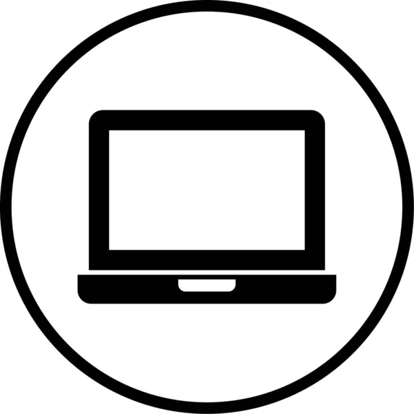 Laptop Web Symbol Einfache Illustration — Stockvektor