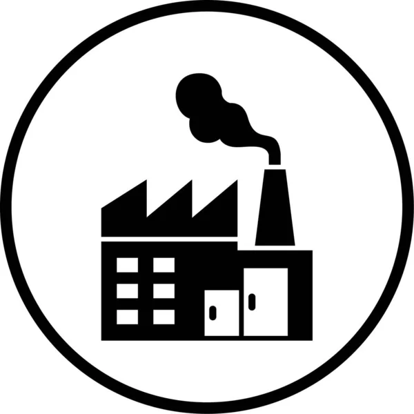 Fabrik Web Symbol Einfache Illustration — Stockvektor