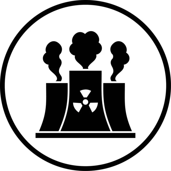 原子力発電所のアイコン — ストックベクタ