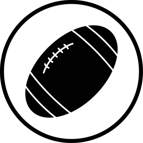 Ícone Bola Rugby Ilustração Vetorial — Vetor de Stock