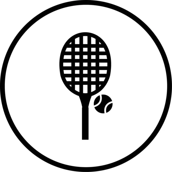 Tennis Ball Racket Icon Vector Illustration — Archivo Imágenes Vectoriales