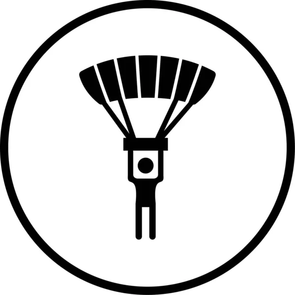 Vektor Illustration Symbol Des Fallschirmspringers — Stockvektor