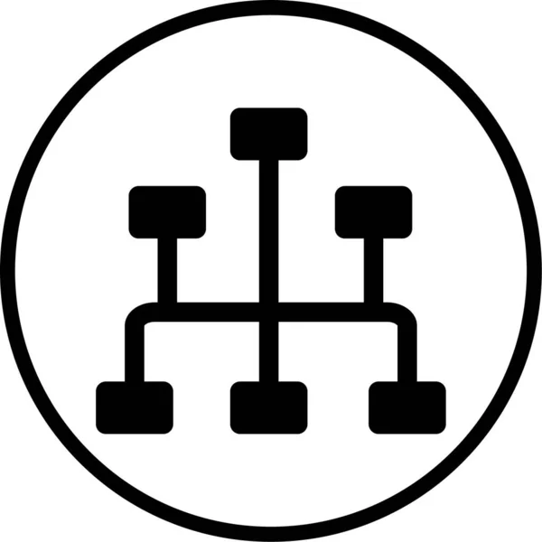 Hierarchie Web Symbol Einfache Illustration — Stockvektor