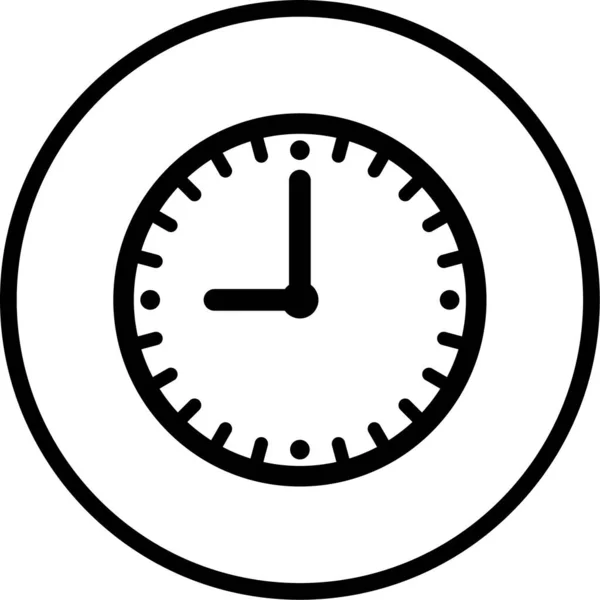 Horloge Icône Web Illustration Simple — Image vectorielle