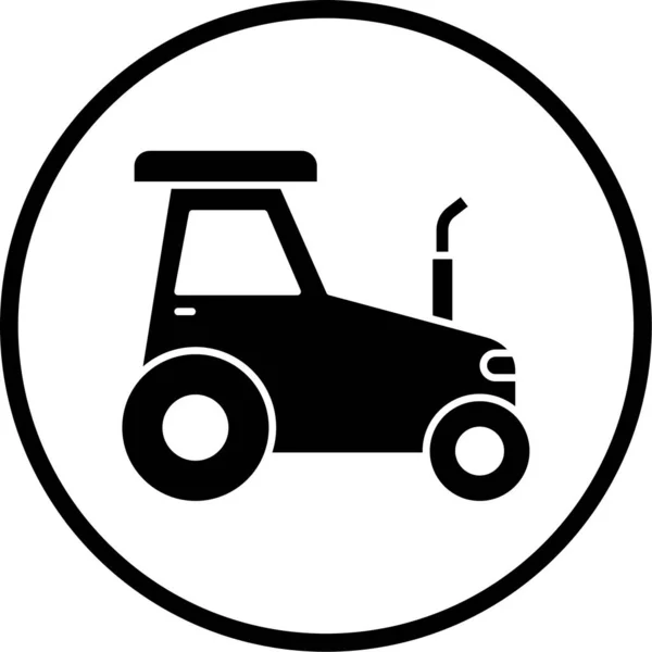 Illustration Vectorielle Une Icône Tracteur — Image vectorielle