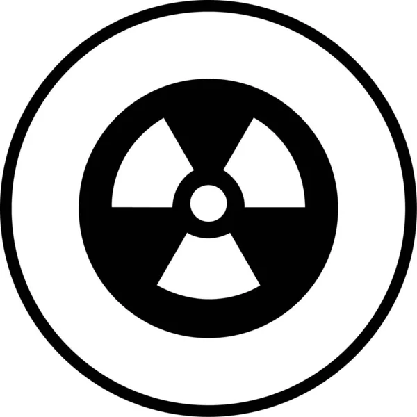 Radiation Sign Vector Flat Icon — Stockvector