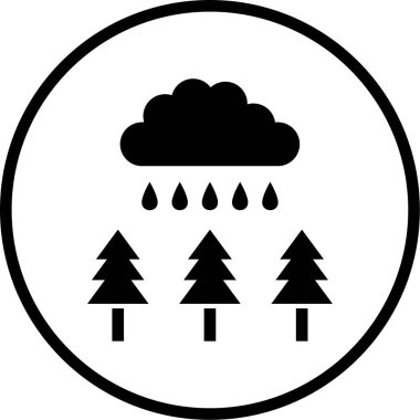Yağmur simgesinin vektör illüstrasyonu