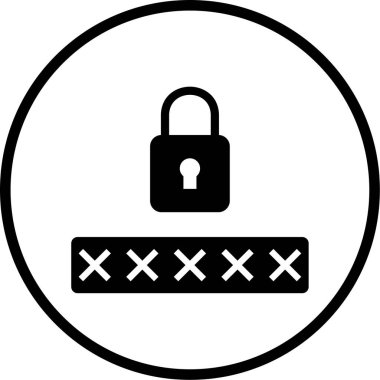 Kilit. Web simgesi basit illüstrasyon