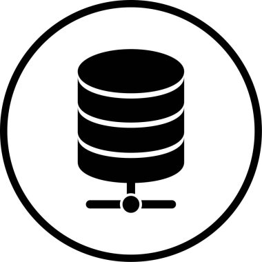 veritabanı. Web simgesi basit illüstrasyon