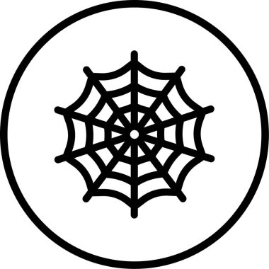 Örümcek ağı simgesi, vektör illüstrasyonu