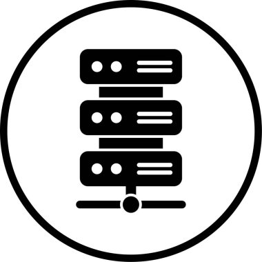 veritabanı. Web simgesi basit illüstrasyon