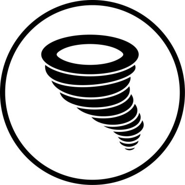 trend biçimi izole edilmiş arkaplanda tornado simgesi