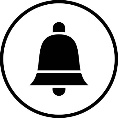 Benzersiz çan simgesi vektör illüstrasyonu