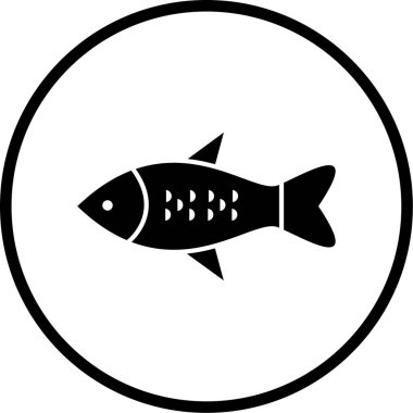 Balık. Web simgesi basit illüstrasyon