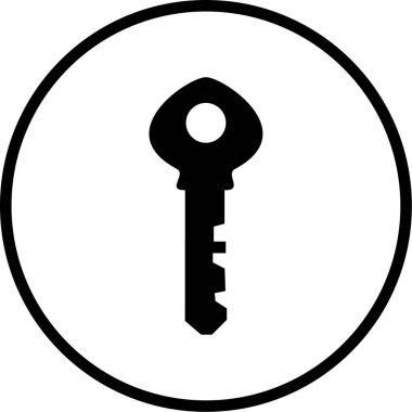 Anahtar. Web simgesi basit illüstrasyon