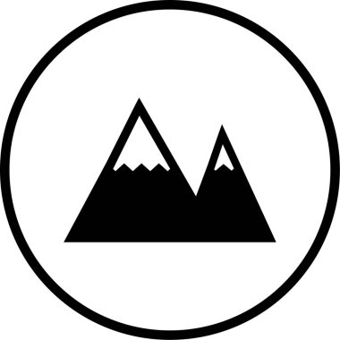 dağ simgesinin vektör illüstrasyonu