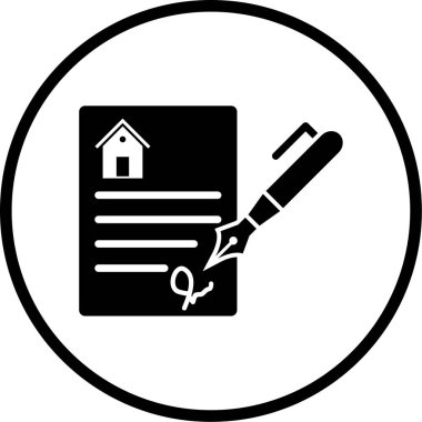 Bir emlak simge vektör çizim